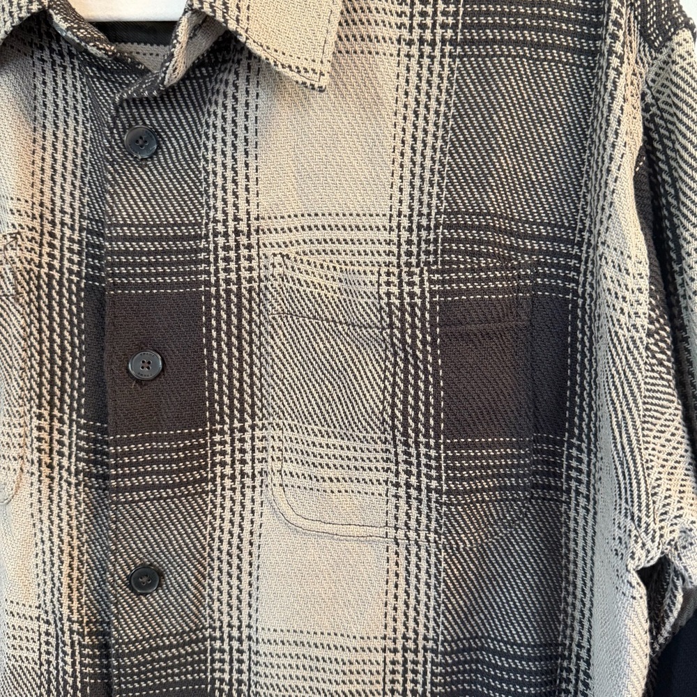Frame Denim Men’s Chunky Plaid Shirt / Shacket Brown Medium EUC - Picture 10 of 13